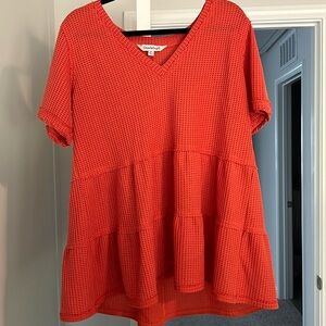 Coral Short Sleeve Top